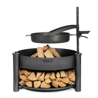 Brasero acier Ø50 cm Bandito Montana X avec grille et étagères