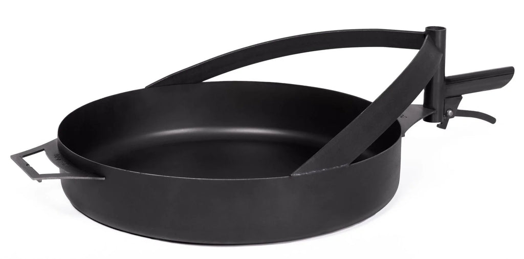 Poêle brasero acier Ø50 cm Bandito Montana, manche robuste en fonte noire