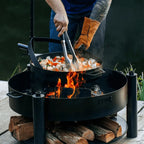 Brasero acier Ø50 cm Bandito Montana avec grill en fonte noir