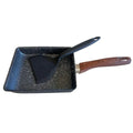 Poêlons à raclette set x2 carrés noirs tachetés pour brasero