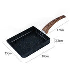 Poêlons à raclette carrés antiadhésifs noirs tachetés set x2 pour brasero