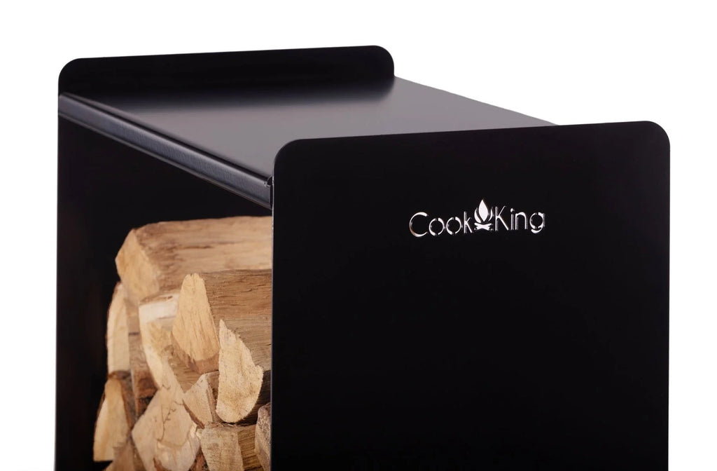 Fumeur à copeaux de bois Black Cook King au design élégant et avec poignée.