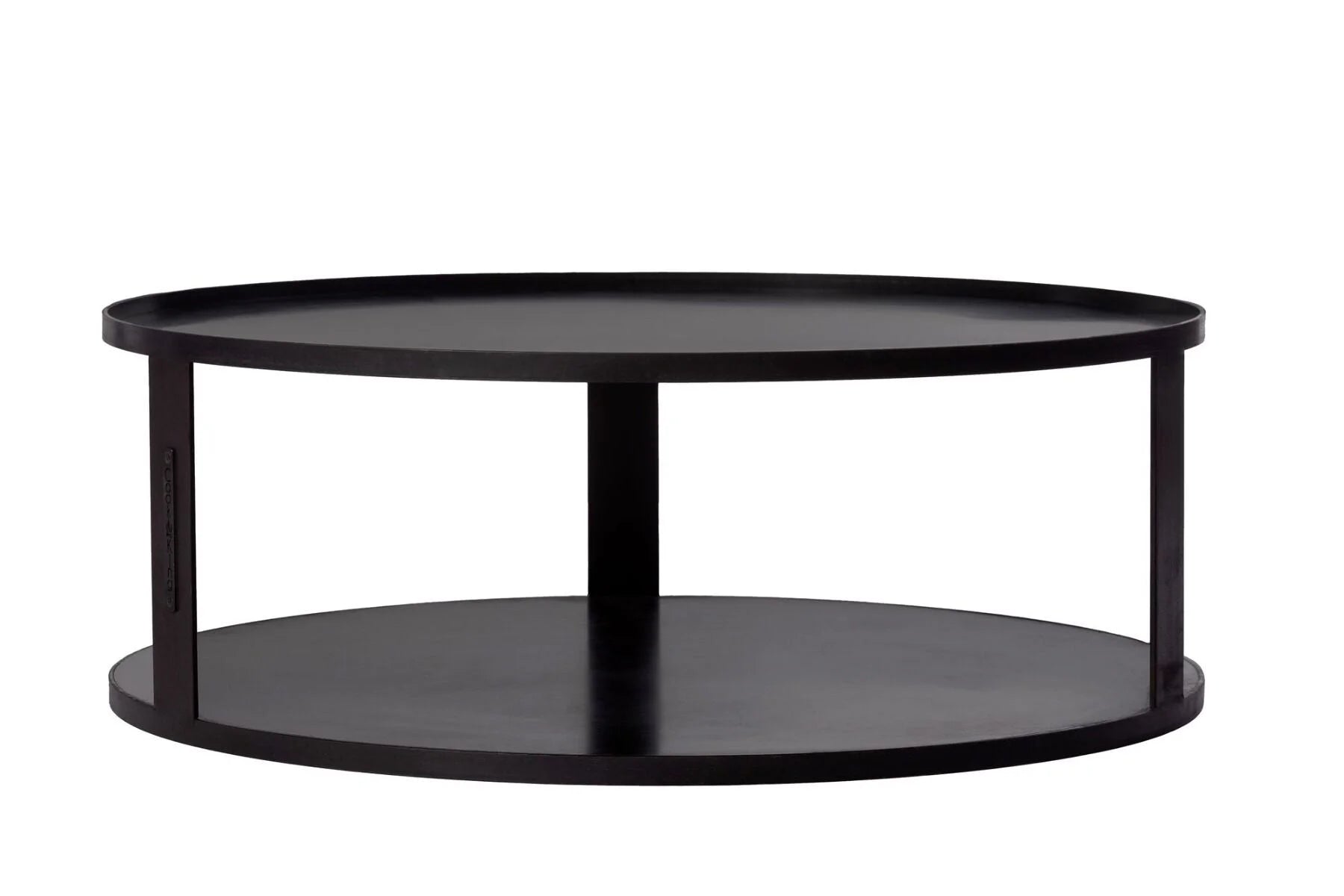 Support brasero acier noir rond Ø72 cm avec rangement bûches