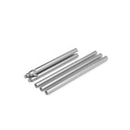 Barres en aluminium argenté de 6 unités avec extrémités filetées.