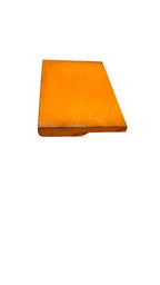 Tablette amovible acier Corten orange rectangulaire texturée à bord relevé