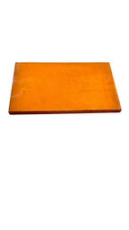Tablette amovible acier Corten orange rectangulaire pour brasero plancha