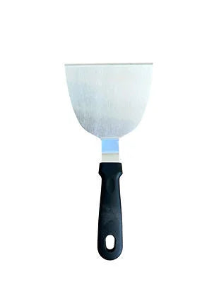 Couteau à mastic manche noir lame inox pour ustensiles plancha brasero